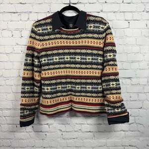 Tangents Layered Crewneck Sweater Size Large